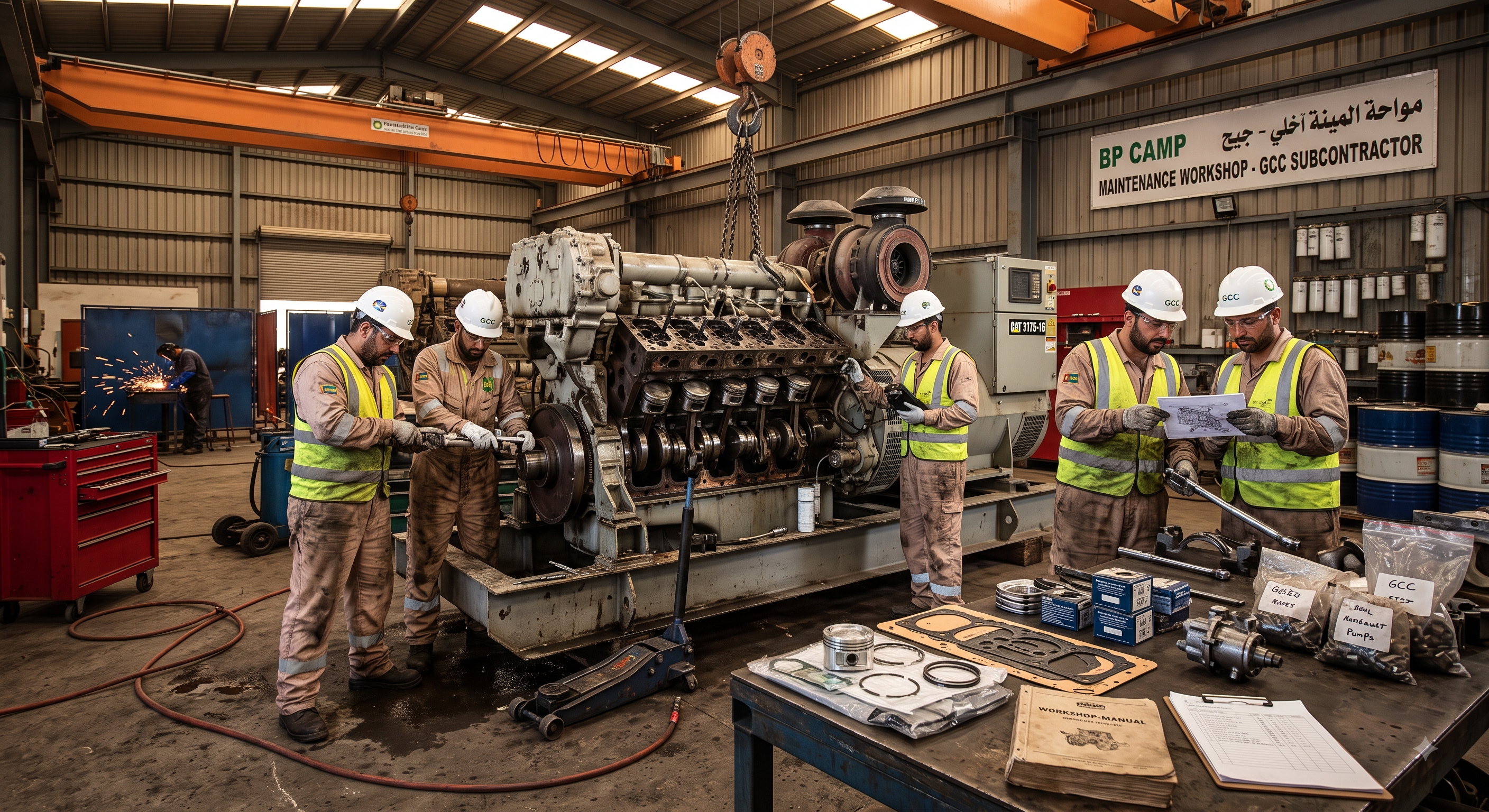 Generator Rehabilitation at BP Camp, Subcontracted with GCC for BP / ROO