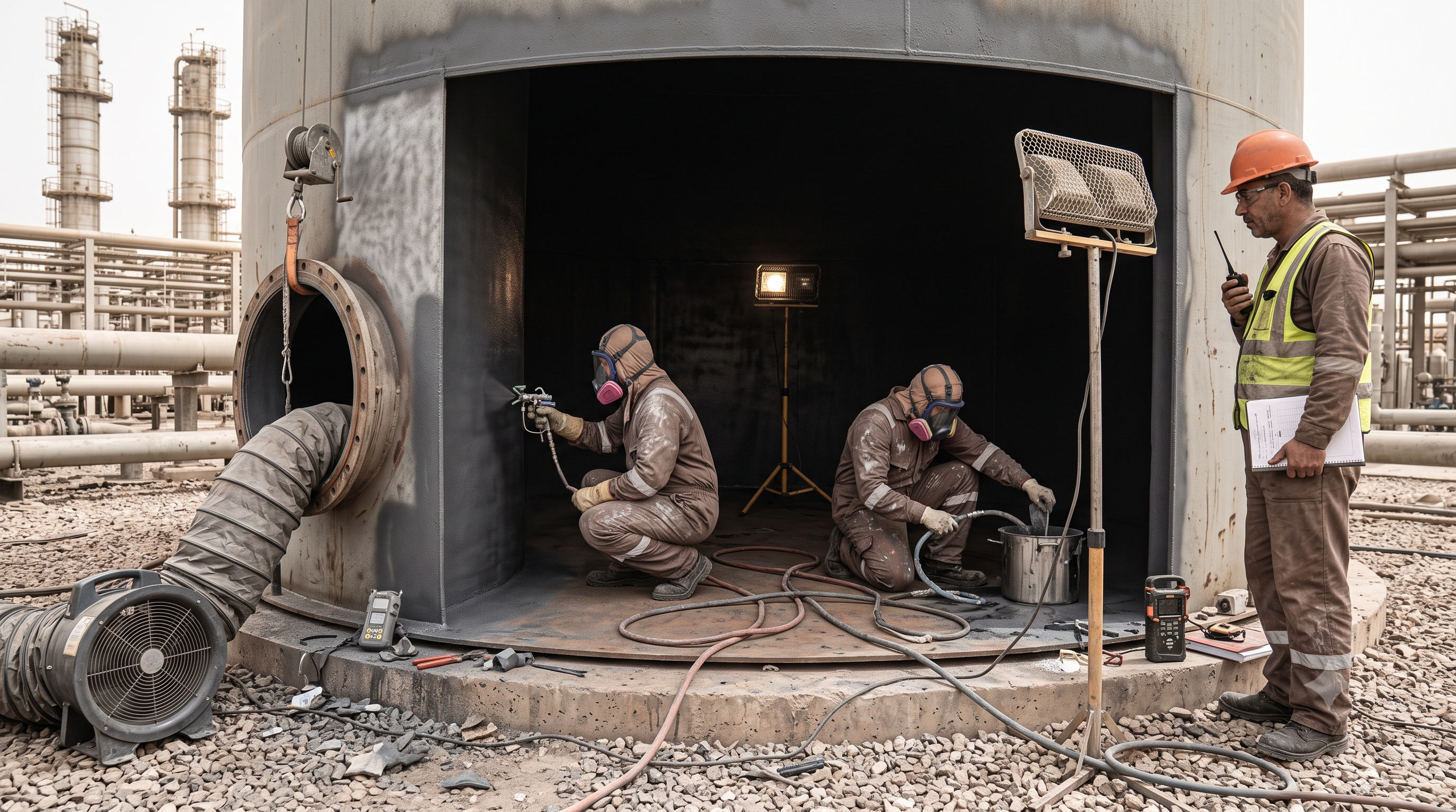 Industrial lining activities